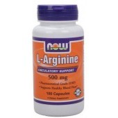 L- ARGININE 500mg 100 kaps NOW Foods