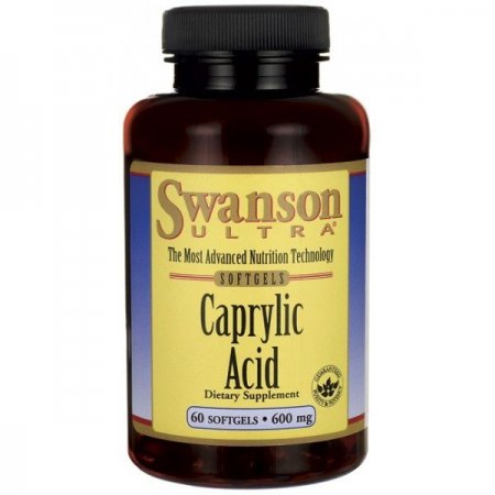 Swanson Caprylic Acid - Kwas Kaprylowy 600mg. 60 kap.