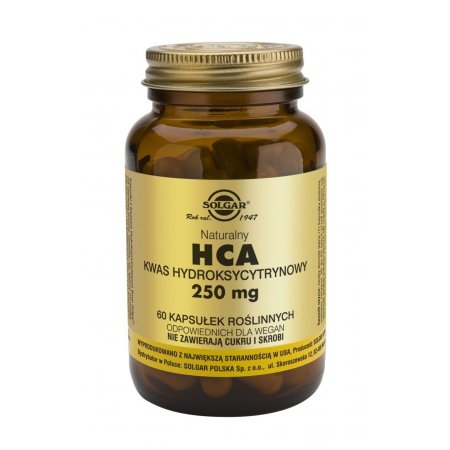 HCA Naturalny Kwas Hydroksycytrynowy 250 mg SOLGAR