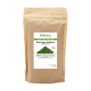 Moringa Oleifera sproszkowany liść 100g MyVita Moringa Oleifera sproszkowany liść 100g MyVita