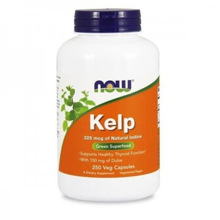 NOW Kelp 325 mcg 250 tabletek źródło jodu