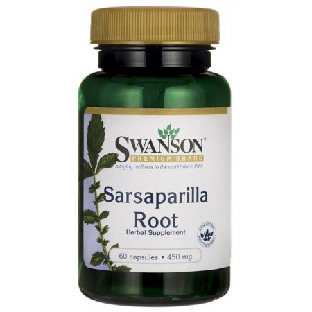 SWANSON, Sarsaparilla Root, 450mg, 60kap. 