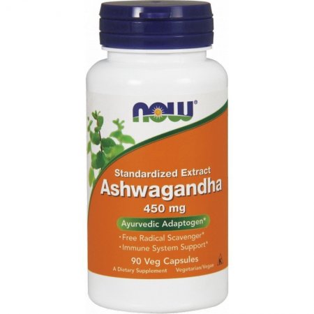 NOOW FOODS, Ashwagandha Extract, 450mg, 90 kap.