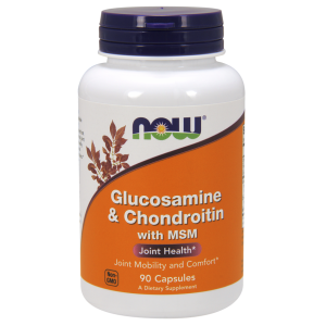 NOOW FOODS, Glucosamine&Chondroitin with MSM(glukozamina) , 90kap.