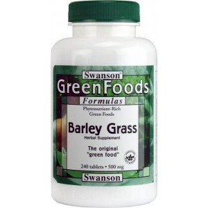 SWANSON, Barley Grass, 500mg, 240tabl.