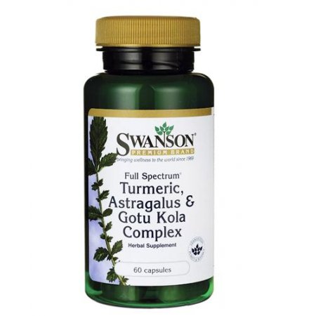 SWANSON Full Spectrum Turmeric Astragalus Gotu Kola 60 kaps.