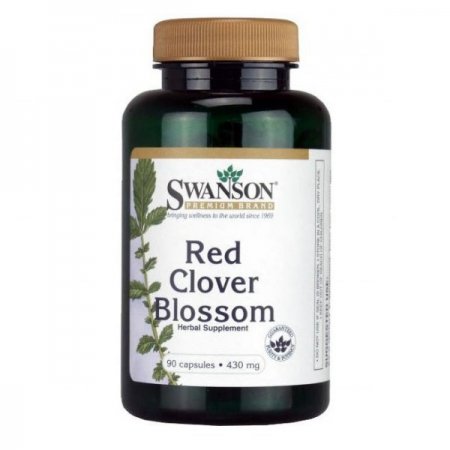 SWANSON, Red Clover Blossom, Czerwona koniczyna 430mg, 90 kapsułek