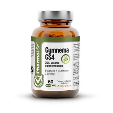 Gymnema Gs4 75% Kwasu Gymnemowego 60 Kaps Vcaps® Clean Label™ Pharmovit