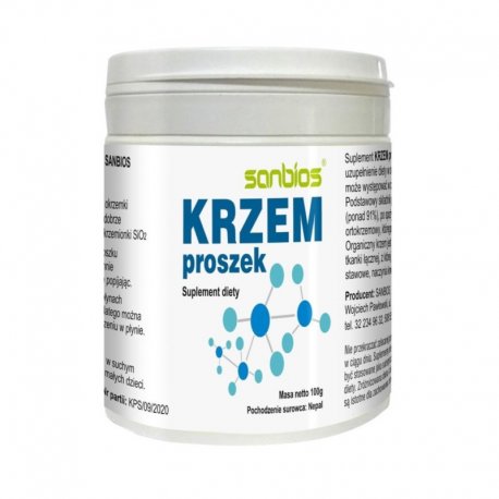 Krzem Proszek 100g. Włosy Skóra Paznokcie Sanbios