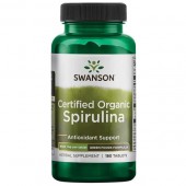 Swanson Certyfikowana Organiczna Spirulina 500 mg 180 tabletek