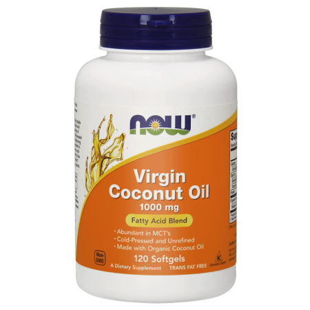 Coconut Oil Virgin (Olej z kokosa) 1000mg 120 kaps. Now foods