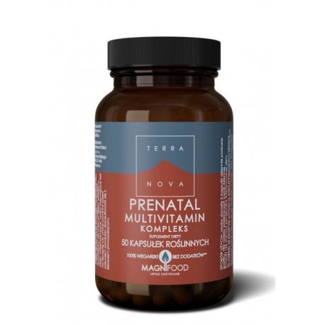 Prenatal Multivitamin Kompleks, wegański suplement diety, 50 kaps TerraNova