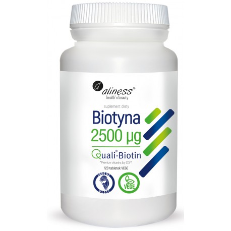 Biotyna 2500 mcg QualiBiotin® - 120 tabl, Aliness