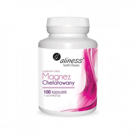 MAGNEZ CHELATOWANY 560 MG + WITAMINA B6 (100 KAPS) ALINESS