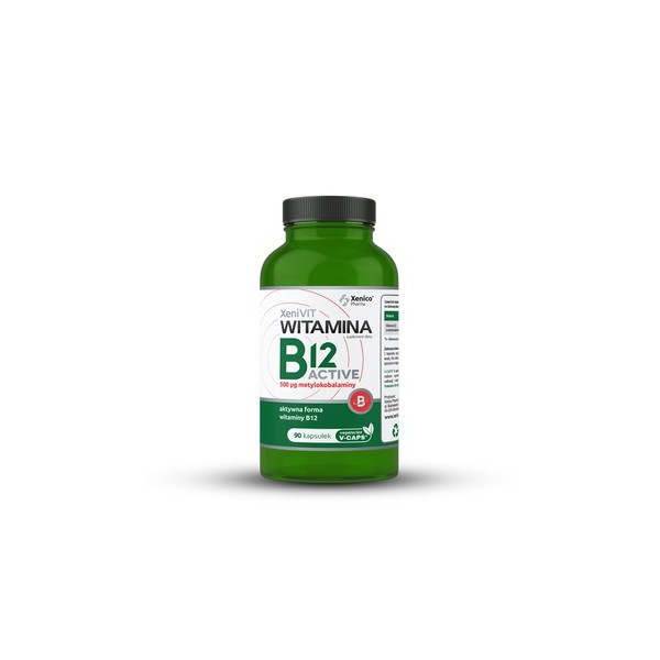 Witamina B12 Active Methylocobalamin, Suplement Diety, 500mcg, 90 Kaps ...