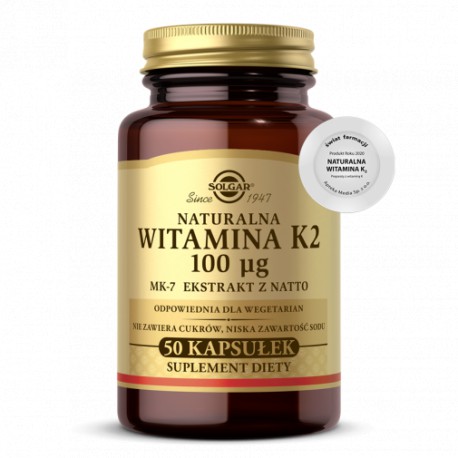 Witamina K2 (MK-7) Menachinion 100 µg