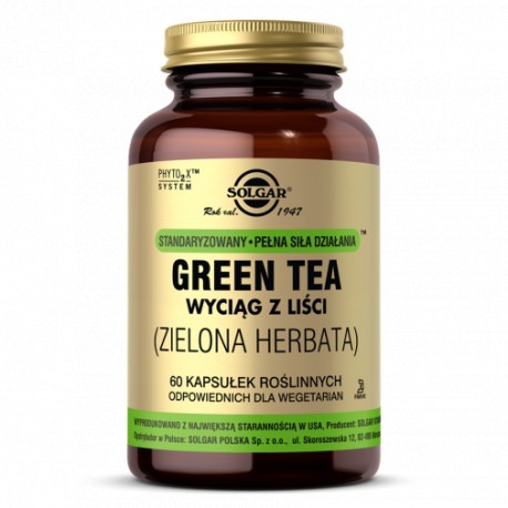 SOLGAR Green Tea wyciąg z liści kaps. 60