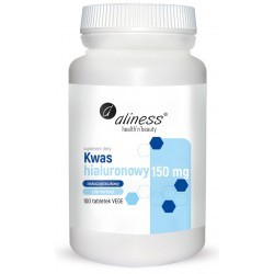 Kwas hialuronowy niskocząsteczkowy 150 mg x 100 tabletek vege Aliness