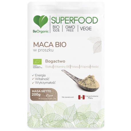 MACA BIO SUPERFOOD PROSZEK 200 G BEORGANIC