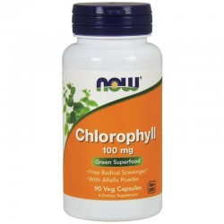 Chlorophyll - Chlorofil 100 mg (90 kaps.) NOW Food