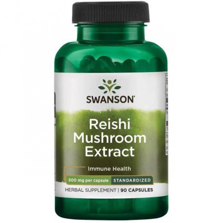 SWANOSN, Reishi Mushroom Extract, 90kap, 500mg.