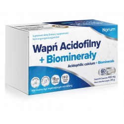 NARINE Narum Wapń Acidofilny + Biominerały 400 mg 60 kap